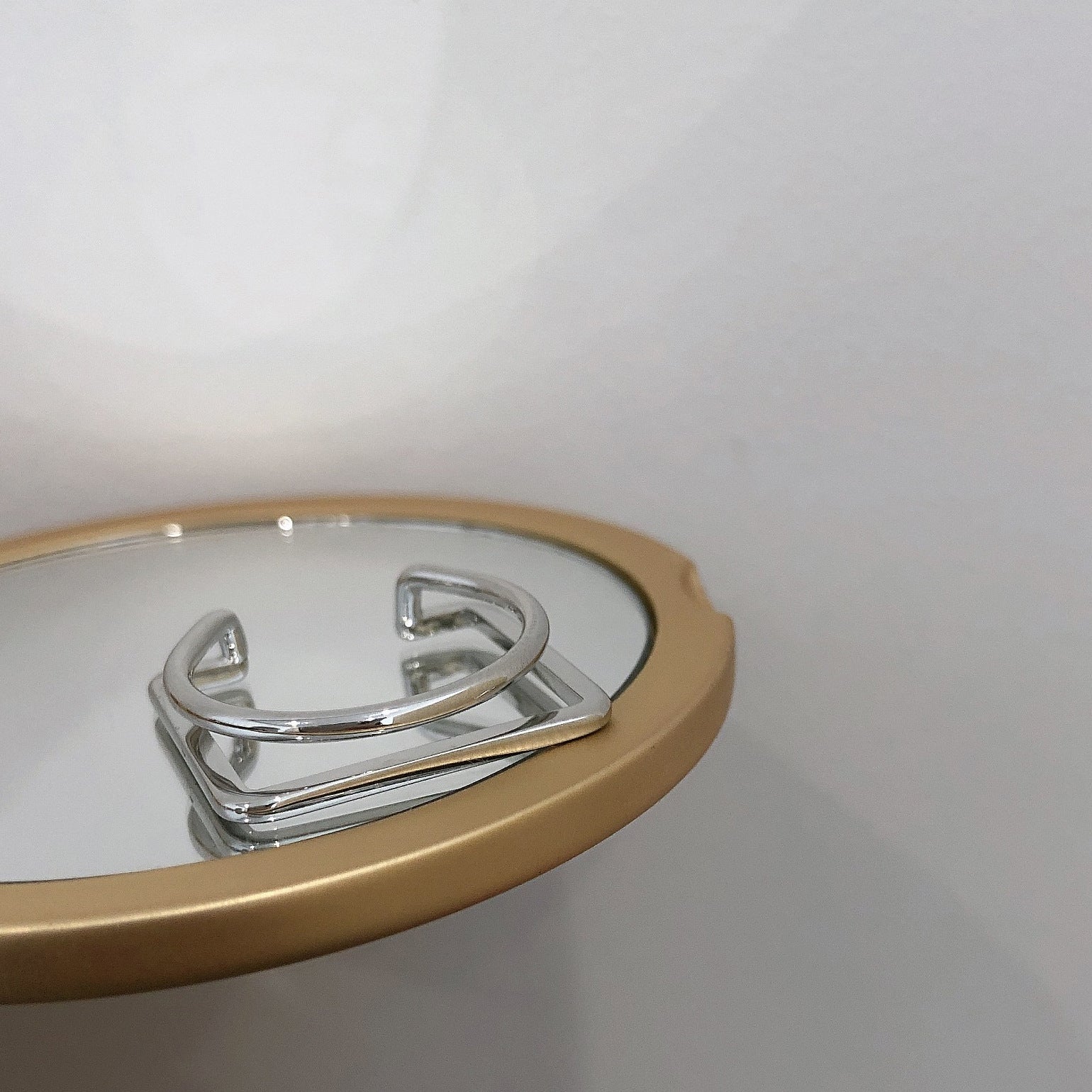 Wholesale Retro Irregular Pleated Geometric Rings